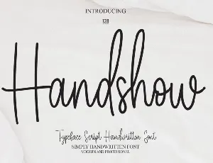 Handshow font