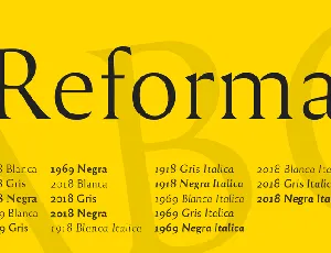 Reforma font