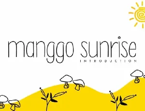 Manggo Sunrise Handwritten font