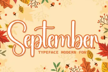 September Script font