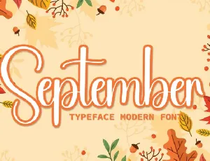 September Script font