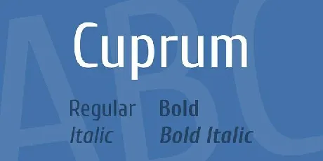 Cuprum Family font