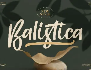 Balistica font