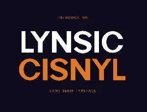 Lynsic Cisnyl Typeface font