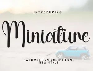 Miniature Calligraphy font