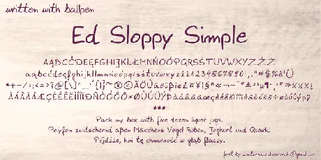 zai Ed Sloppy font