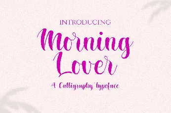 Morning Lover font