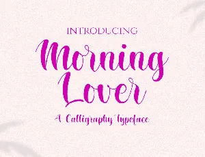 Morning Lover font