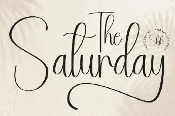 The Saturday Script font