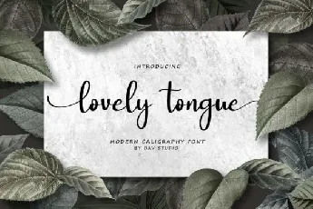 Lovely Tongue Calligraphy font