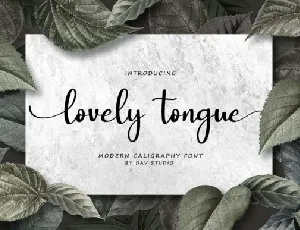 Lovely Tongue Calligraphy font