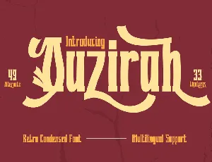 Quzirahtrial font