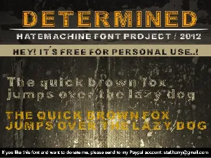 Determined font