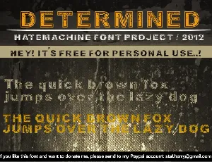 Determined font