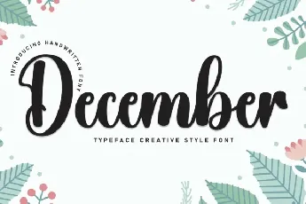 December Script font