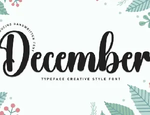 December Script font