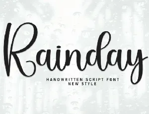 Rainday Script font