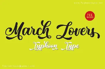 March Lovers Script font