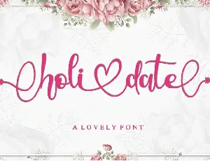 Holidate - Personal Use font