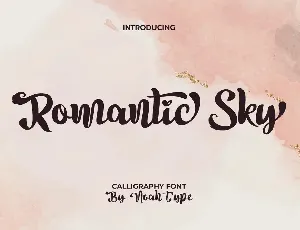 Romantic Sky Demo font