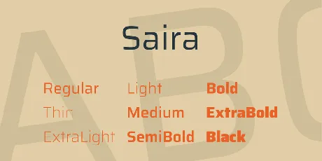 Saira font