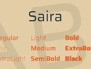 Saira font