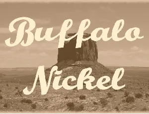 Buffalo Nickel font