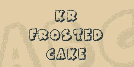 KR Frosted Cake font