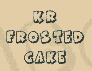 KR Frosted Cake font