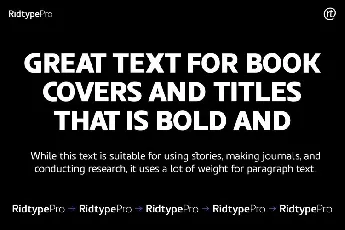 Ridtype Pro font