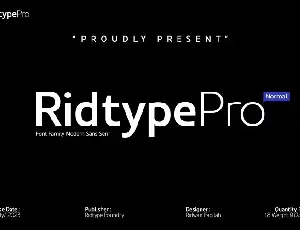 Ridtype Pro font