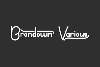 Brondown Various Handwritten font