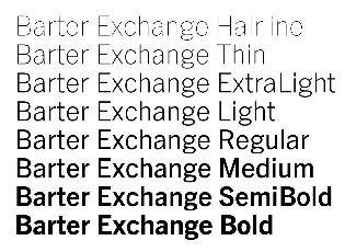 Barter Exchange Typeface font