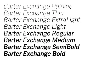 Barter Exchange Typeface font