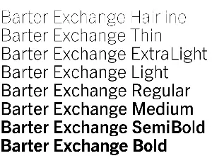 Barter Exchange Typeface font