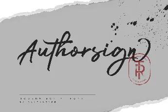 Authorsign font