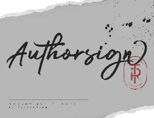 Authorsign font