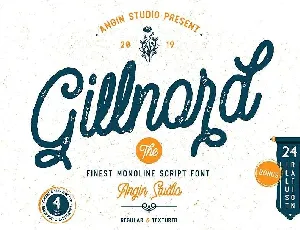 Gillnord Script Free font