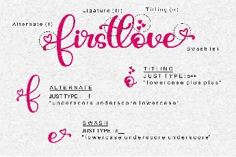 firstlove - Personal Use font