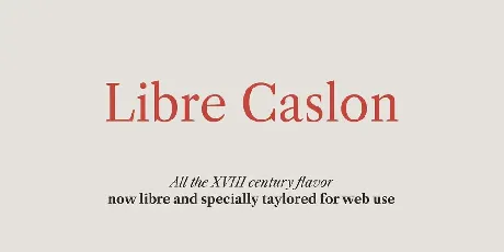 Libre Caslon Text Family font