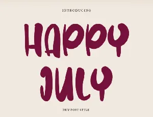 Happy July font