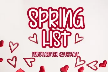 Spring List Display font