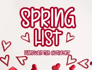 Spring List Display font