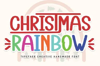 Christmas Rainbow Display font