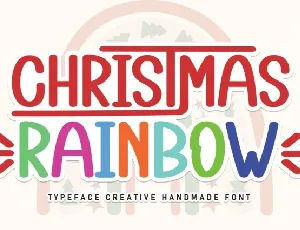 Christmas Rainbow Display font