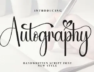 Autography Calligraphy font