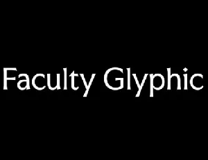 Faculty Glyphic font