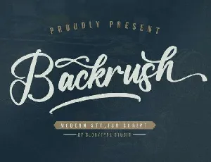 Backrush font