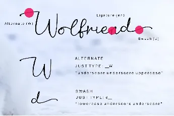 Wolfriend - Personal Use font