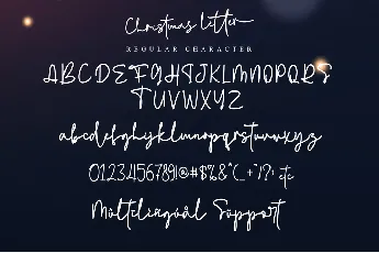 Christmas letter - Personal use font